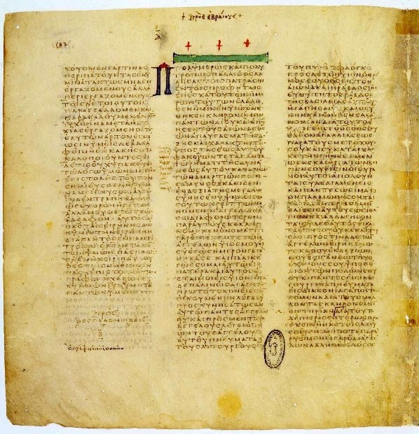 What Is the Original Language of the Bible: Page from Codex Vaticanus